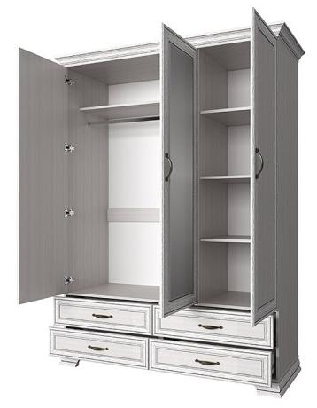 Шкаф платяной Tiffany 3D4S вудлайн крем ANR_647652