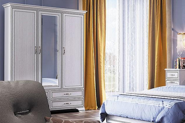 Шкаф платяной Tiffany 3D4S вудлайн крем ANR_647652