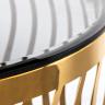 GY-ET8149GOLD Стол журнальный "Wave" тонир.стекло/зол. d50*51см