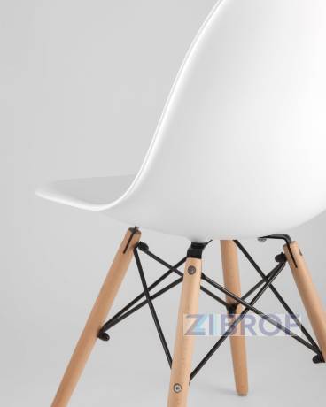 Eames D100, 2 стула Eames DSW белый