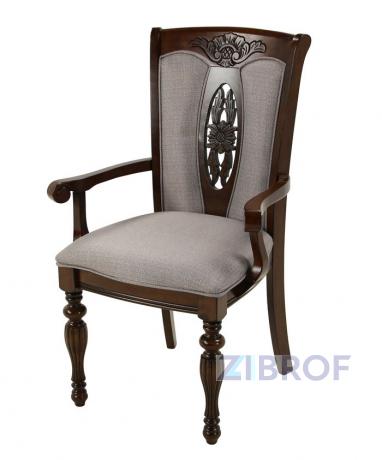 Стул Venera MK-4522-LW с подлокотниками 52х57х101 см Темный орех