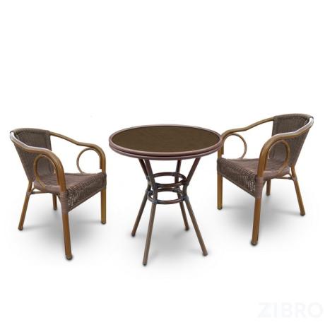 Комплект мебели A1007/A2010B-AD63 Coffe (2+1)