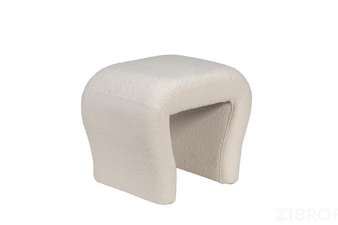 GY-08717 Банкетка букле белый d54*40,5*45,5см