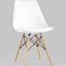 Стул Eames Soft белый обеденный сиденье экокожа ножки из массива бука