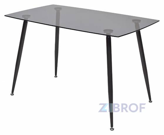 Стол обеденный Rondo 120*70 дымчатое стекло