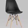 Стул Eames Soft черный обеденный сиденье экокожа ножки из массива бука