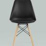 Стул Eames Soft черный обеденный сиденье экокожа ножки из массива бука