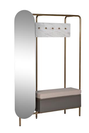 40AD-00129 Тумба с зеркалом 124*33,5*176см
