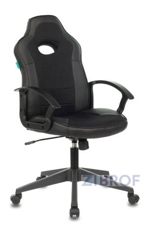 компьютерное игровое Бюрократ VIKING-11/BLACK черный обивка экокожа/ткань крестовина пластик