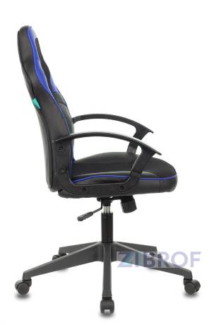 компьютерное игровое Бюрократ VIKING-11/BL-BLUE черный/синий обивка экокожа/ткань крестовина пла