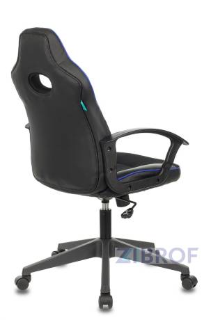 компьютерное игровое Бюрократ VIKING-11/BL-BLUE черный/синий обивка экокожа/ткань крестовина пла