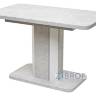 Стол обеденный Stork раскладной 120-160*75 бетон/ белый