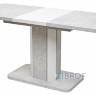 Стол обеденный Stork раскладной 120-160*75 бетон/ белый