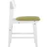 Комплект из двух стульев ODEN WHITE оливковый мягкое сиденье из ткани