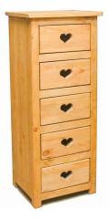Комод Chif 5T Coeur сосна VSN_CHIF-5T-Coeur