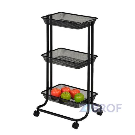 Тележка для хранения  MK-6301 38х43х79 см Черный