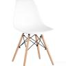 Стул Eames DSW белый пластиковый, ножки массив бука