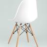 Стул Eames DSW белый пластиковый, ножки массив бука