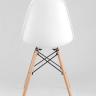 Стул Eames DSW белый пластиковый, ножки массив бука