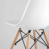 Стул Eames DSW белый пластиковый, ножки массив бука