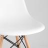 Стул Eames DSW белый пластиковый, ножки массив бука