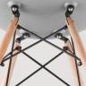 Стул Eames DSW белый пластиковый, ножки массив бука