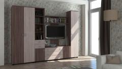 Стенка для гостиной Ритм ясень шимо темный BRN_326