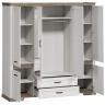 Шкаф платяной Marselle SZF6D2S дуб сонома темный, ясень снежный BRW_70004115