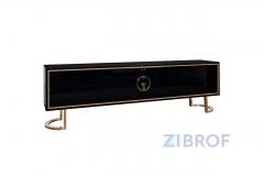 Тумба под телевизор D'Oro Garda Decor черная с золотом