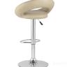 Стул барный Купер бежевый кожаное сиденье, газлифт