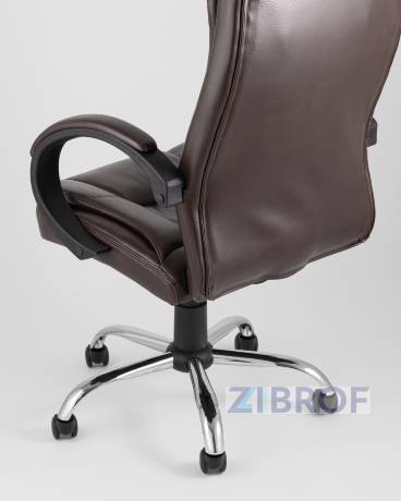 Компьютерное кресло TopChairs Atlant офисное коричневое обивка экокожа, механизм качания Top Gun коричневый