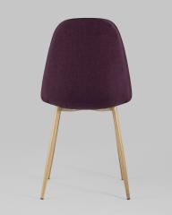 Стул Валенсия фиолетовый обивка ткань ножки металл с принтом под дерево
