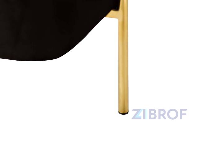 Банкетка черная велюровая GY-BEN7772GOLD-BL
