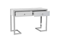 KFG103 Консоль 2 ящика белая/хром  120*42*79см