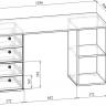 Стол письменный Прайм-63 дуб сонома MAS_STL-PRAIM-63-SB