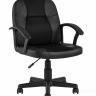 TopChairs Comfort офисное черное в обивке из экокожи с механизмом регулировки по высоте