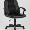TopChairs Comfort офисное черное в обивке из экокожи с механизмом регулировки по высоте