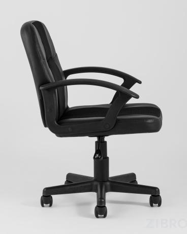TopChairs Comfort офисное черное в обивке из экокожи с механизмом регулировки по высоте