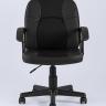 TopChairs Comfort офисное черное в обивке из экокожи с механизмом регулировки по высоте