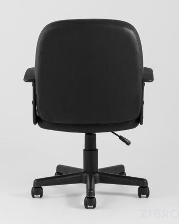TopChairs Comfort офисное черное в обивке из экокожи с механизмом регулировки по высоте
