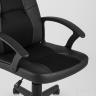 TopChairs Comfort офисное черное в обивке из экокожи с механизмом регулировки по высоте