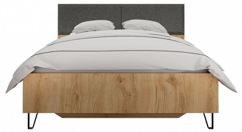 Кровать двуспальная Grace LOZ160х200 графит, дуб наварра BRW_UT-70040952