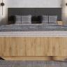 Кровать двуспальная Grace LOZ160х200 графит, дуб наварра BRW_UT-70040952