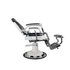 ВИНТАЖНОЕ БАРБЕР КРЕСЛО VINTAGE 004 (WHITE) BLACK