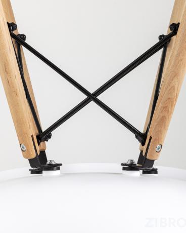 Стул Eames SIMPLE DSW голубой, литой полипропилен, стальной каркас, натуральный массив бука