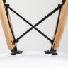 Стул Eames SIMPLE DSW голубой, литой полипропилен, стальной каркас, натуральный массив бука