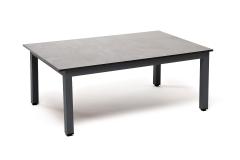 "Канны" журнальный столик из HPL 95х60, H40, каркас темно-серый (RAL 7024) муар, цвет столешницы "серый гранит"
