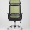 Компьютерное кресло TopChairs Style офисное зеленое в обивке с сеткой, регулировка по высоте и механизм качания Top
