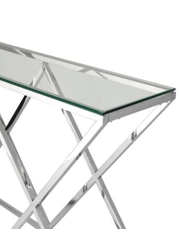 Консоль ИНСИГНИЯ 115*30 серебро, каркас нержавеющая сталь
