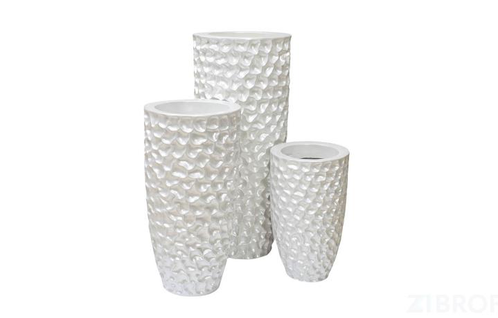 ZS-C785-27 Кашпо 33*33*69см цвет жемчужно-белый